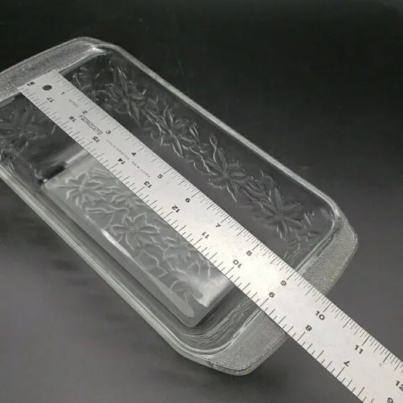 PRINCESS HOUSE Fantasia Glass Bread Loaf Pan – Embossed Floral Vintage Bakeware - Picture 7 of 8